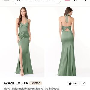 Green mermaid bridesmaids dress